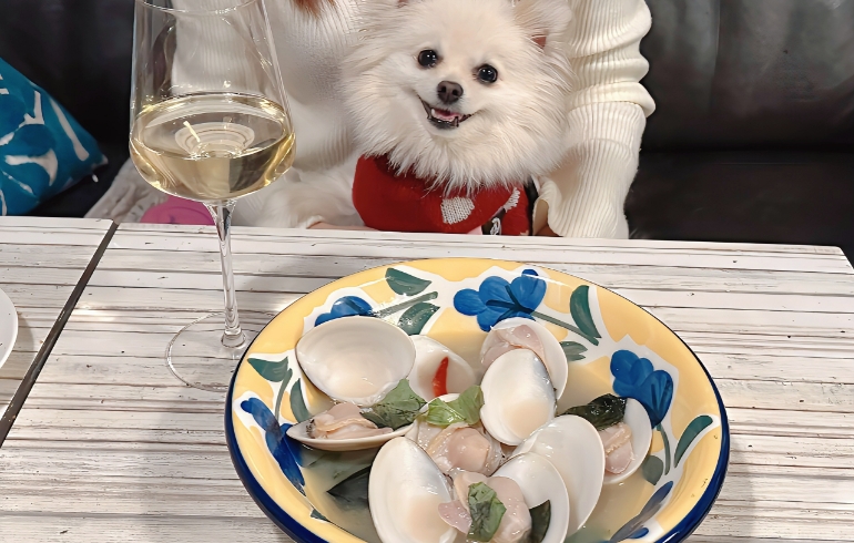 蛤のワイン蒸し