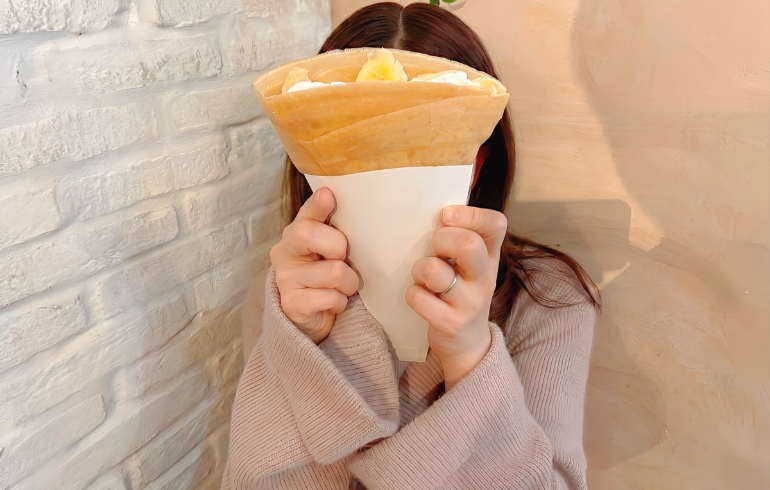 クレープ大きさ比べ