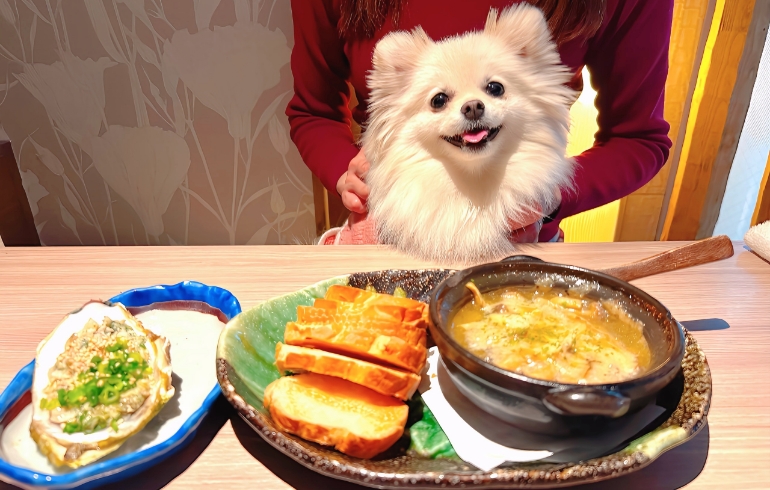 牡蠣のアヒージョと牡蠣のなめろう