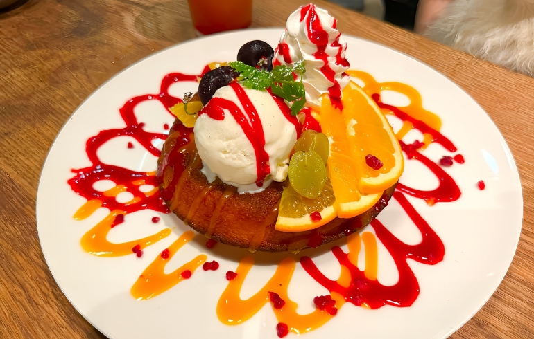 自家製のパンケーキ