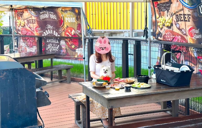 手ぶらBBQコースセットとゆめちゃん