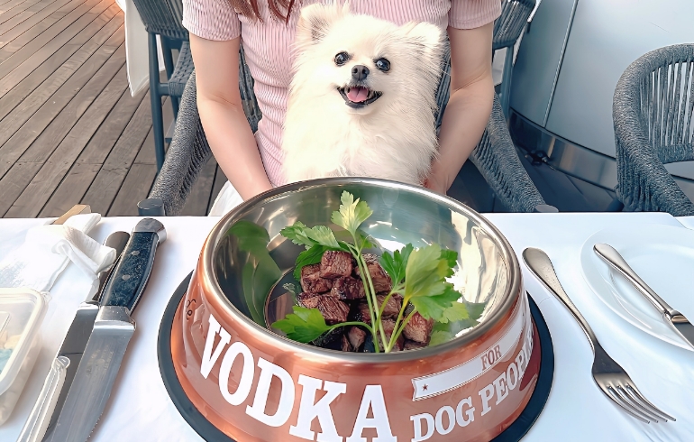 ワンちゃん用ビーフステーキとゆめちゃん