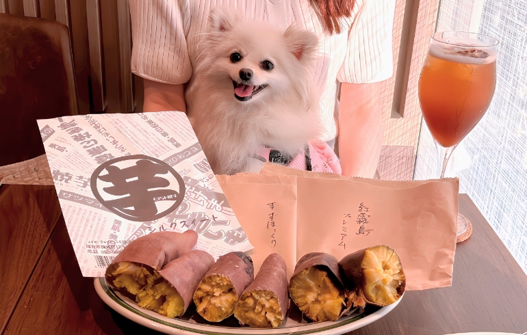 さつまいも食べ比べ（３種、種類名付き）とゆめちゃん