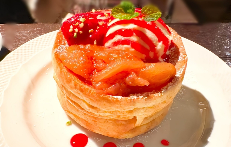 窯焼きスフレパンケーキ