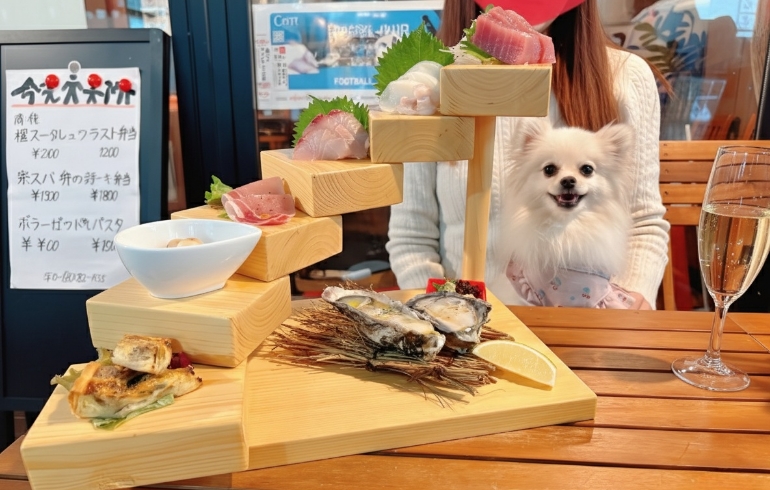 Jinの豪華階段盛とゆめちゃん