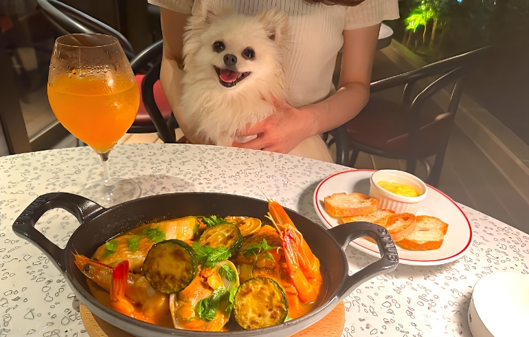 スペシャリテたっぷり海の幸マルミットとゆめちゃん