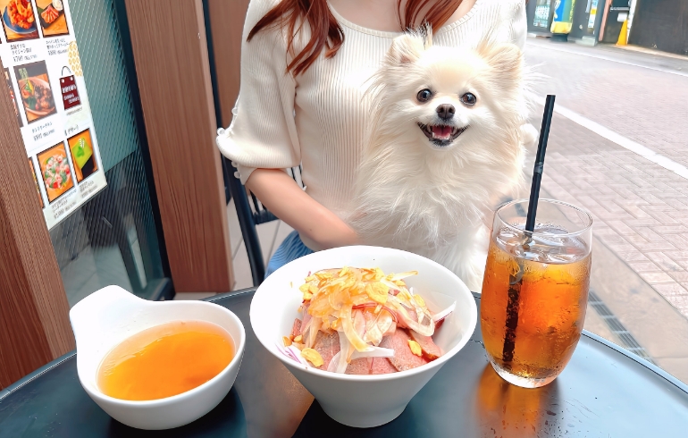 極上ローストビーフ丼とゆめちゃん