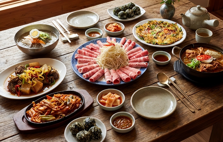 本場韓国の家庭の味、料理各種