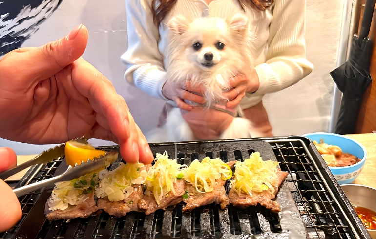 カットした牛タン