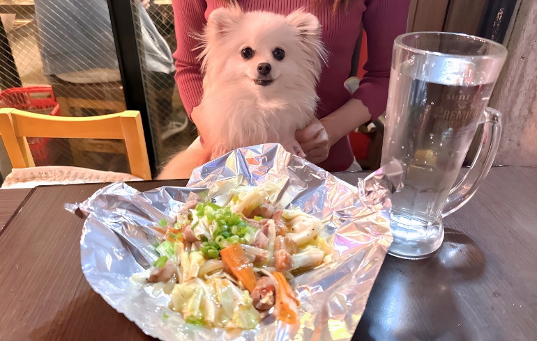 牛ホルモン鉄板焼きとゆめちゃん