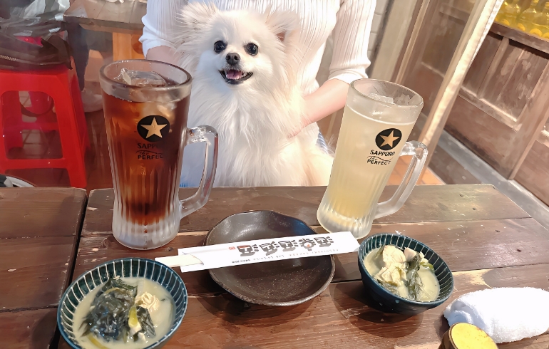 ゆめちゃんとドリンクとお通し