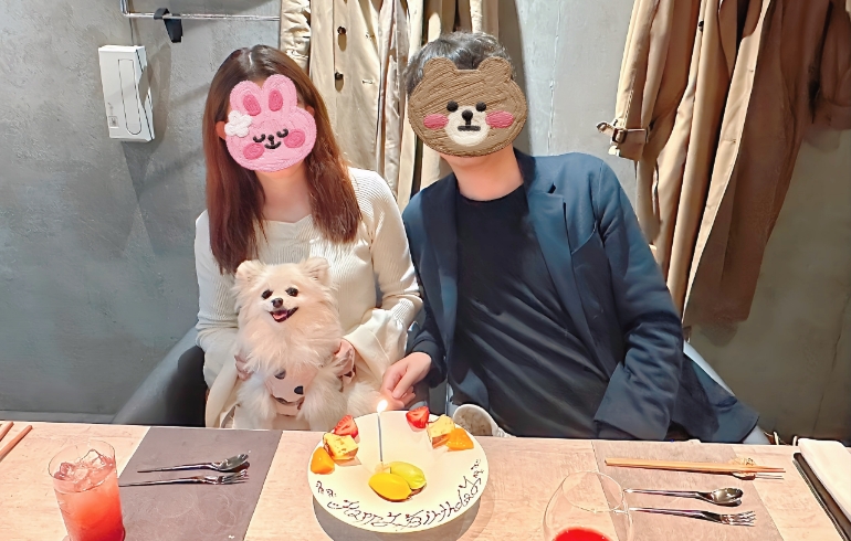 デザートプレートとゆめちゃんとパパとママ1