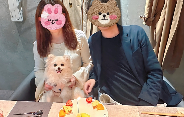 デザートプレートとゆめちゃんとパパとママ2