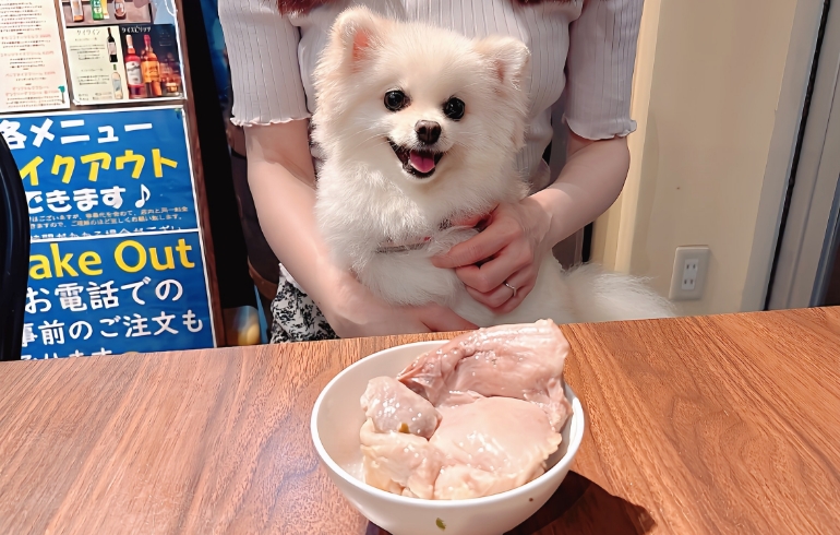 ボイルチキン（味なし）とゆめちゃん