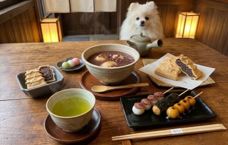 こだわりのもなかやお団子各種