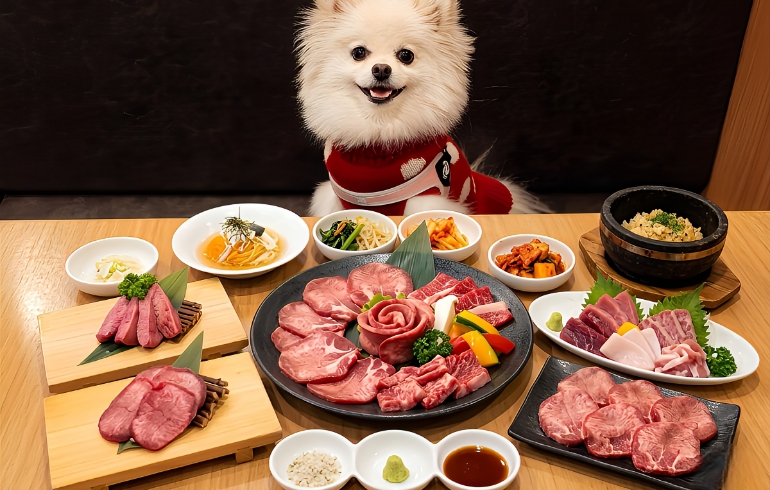 大満足の食べ放題とゆめちゃん