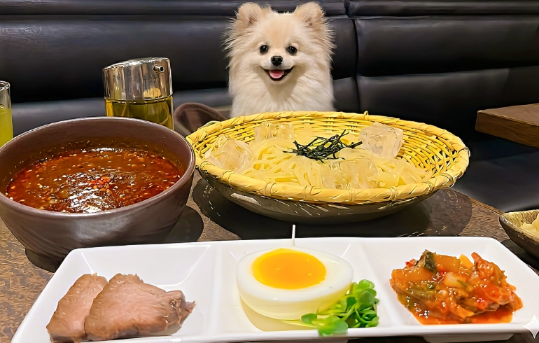 ピリ辛ゴマだれつけ麺
