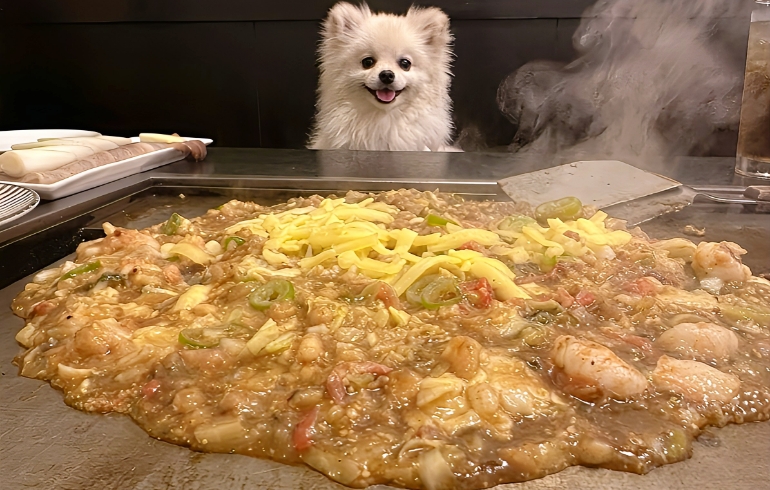 明太子もんじゃのおこげ