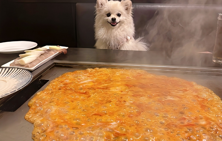 トマトもんじゃのおこげ