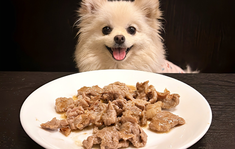 特製豚肉のお肉サービス