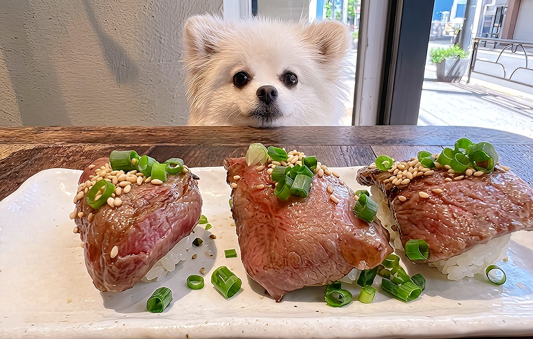 黒毛和牛上カルビ寿司