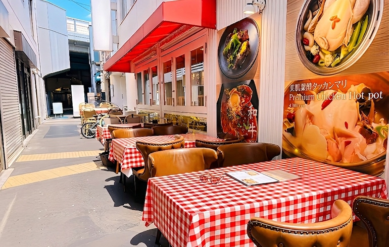 タッカンマリ劇場のテラス席
