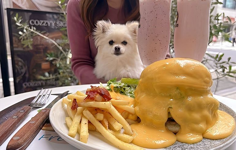 COZZYY COFFEE NEWYORK 恵比寿 MEGAナイアガラメルトチーズバーガー