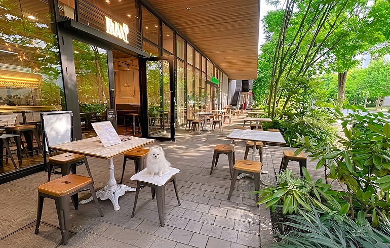 ESOLA立川のテラス席