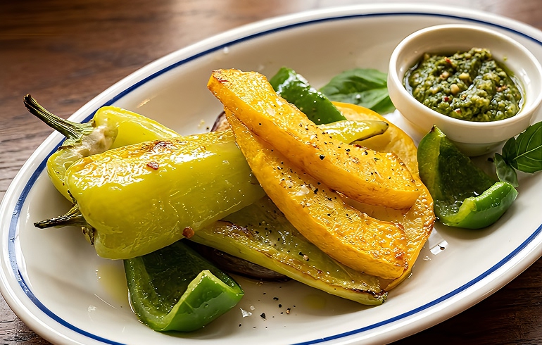 季節野菜のロースト サルサヴェルデ添え