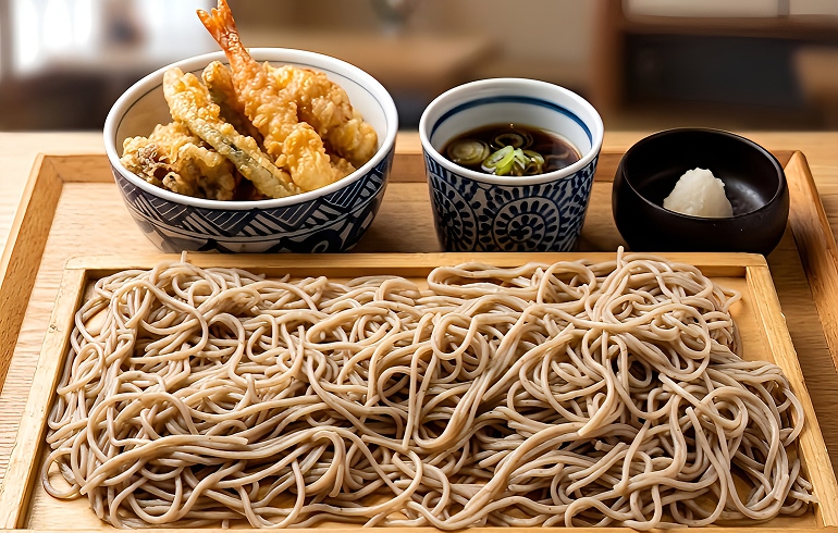 じねんじょ庵 市が尾店 天丼とお蕎麦のセット