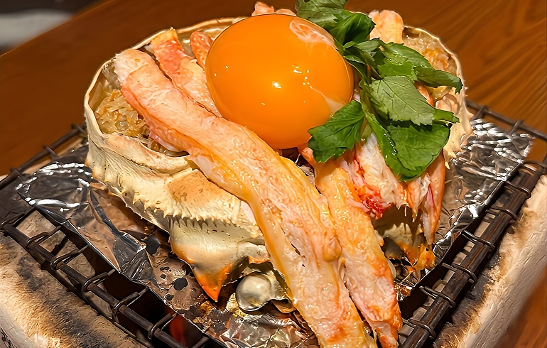 カニ味噌たっぷり 香箱力二甲羅焼き
