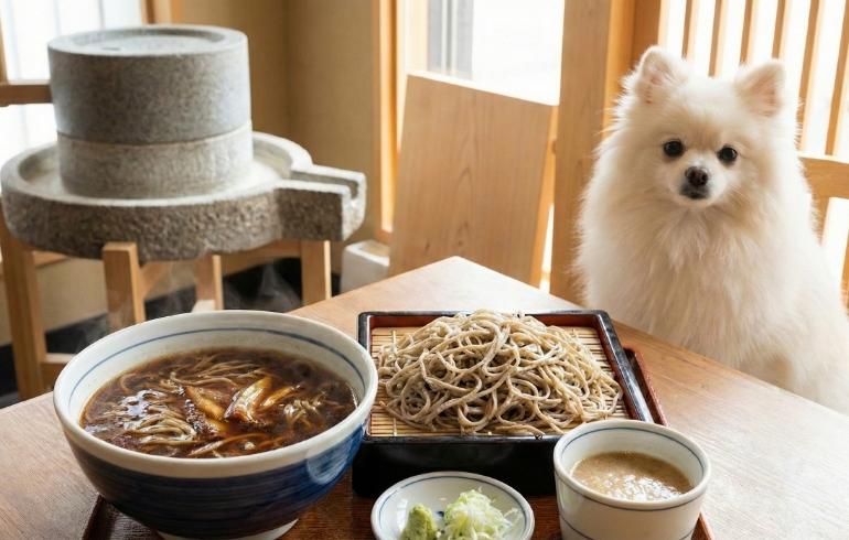一本一本が美味しさを主張する二八蕎麦セット料理