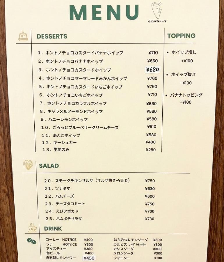 メニュー1 メニュー1