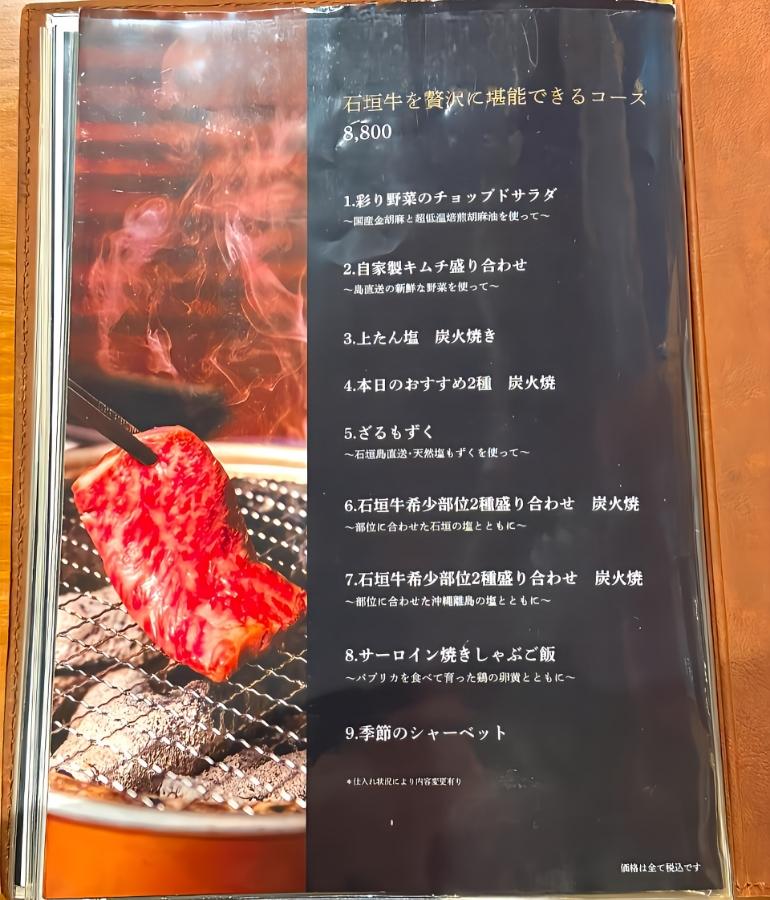 メニュー、グランドメニュー8 メニュー、グランドメニュー8