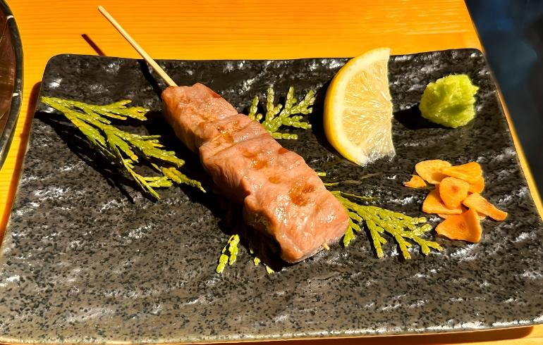 近江牛の串焼き