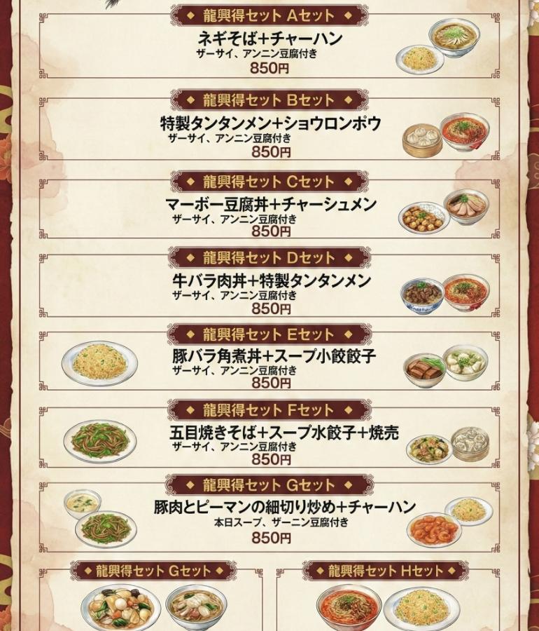 メニュー、ランチ3
