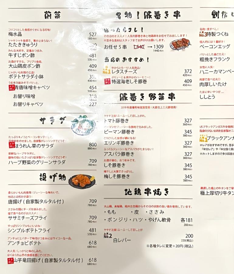メニュー、料理3 メニュー、料理3