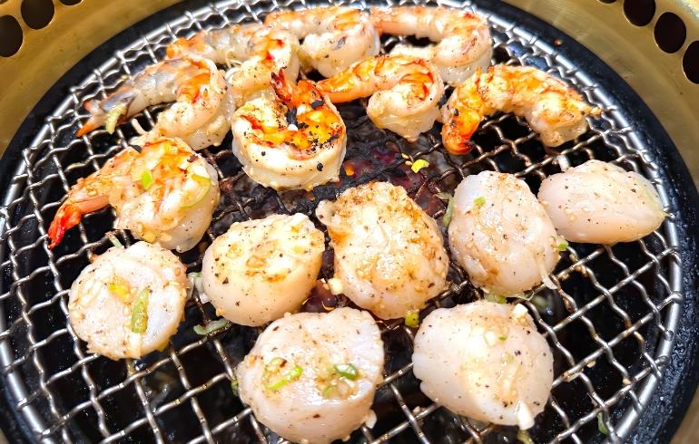 海鮮（焼き中）
